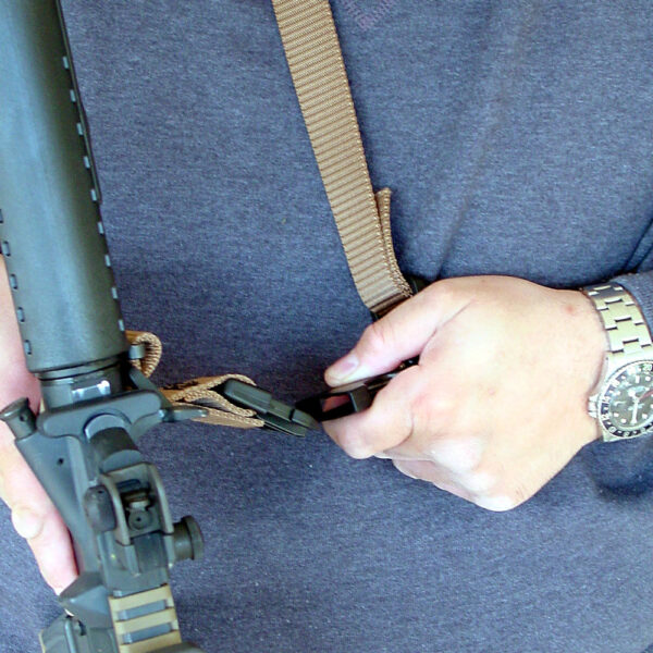 Single-Point Sling clipping into the SPQD.
