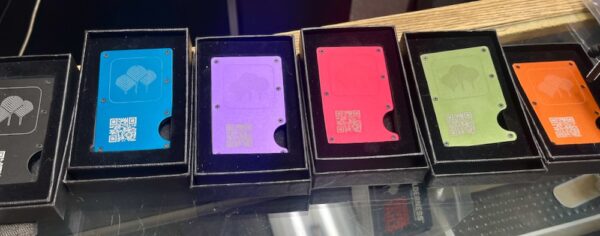 Aluminum logo wallet
