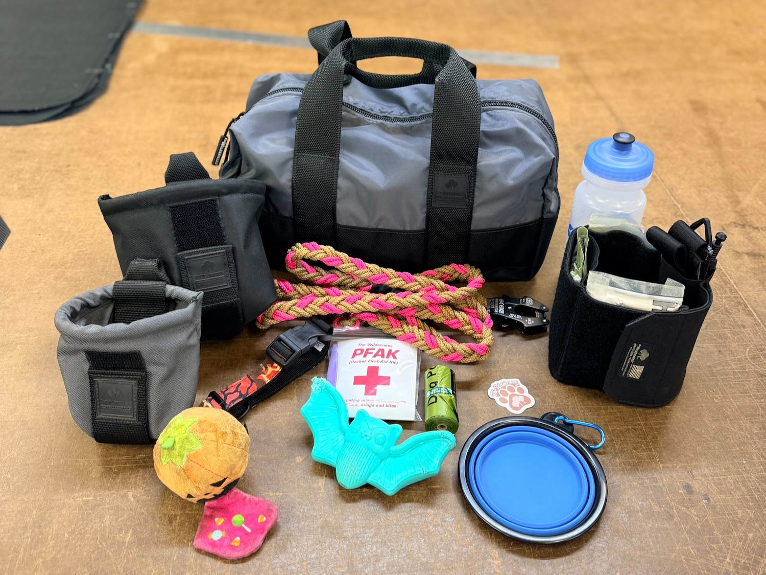 HexBraid Dog Leash and ARK12L make a great dog park combo.